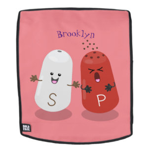 Sac À Dos Caricature de shakers de sel et de poivre de Cute 