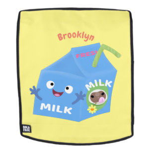 Sac À Dos Caricature en carton de lait joyeux