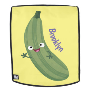 Sac À Dos Caricature joyeux de courgettes mignonnes