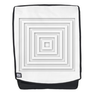 Sac À Dos Carré blanc géométrique