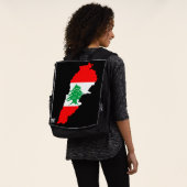 Sac À Dos Carte du Liban avec drapeau (Porté)