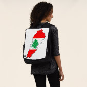 Sac À Dos Carte du Liban avec drapeau (Porté)