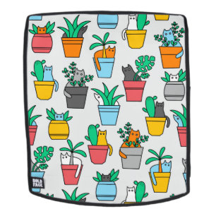 Sac À Dos Chats dans les pots à fleurs