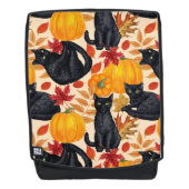 Sac À Dos Chats noirs et citrouilles (Devant)