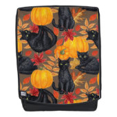Sac À Dos Chats noirs et citrouilles 2 (Devant)
