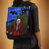 Sac À Dos Chaudière éffrayante Grim Squelette Red Cape Bats