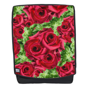 Sac À Dos Chemin Rouge Roses Fleur Garland