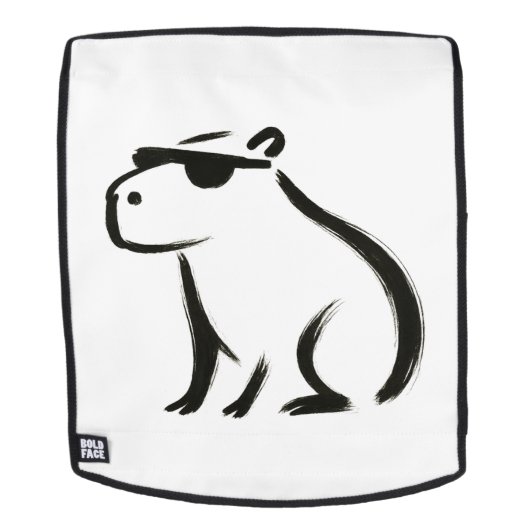 Sac À Dos Chill Capybara - Conception de pinceau d'encre sur (Devant amovible)