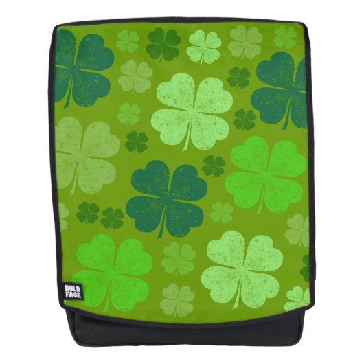 Sac À Dos Clovers verts, Lucky Clovers, Saint Patrick's Day (Devant)