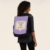 Sac À Dos Cœur de pixel Kawaii "Vous êtes ma notification pr (Porté)