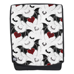 Sac À Dos Cœur d'Halloween avec des ailes de chauve-souris n