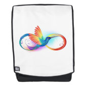 Sac À Dos Colibri arc-en-ciel avec symbole Infinity (Devant)