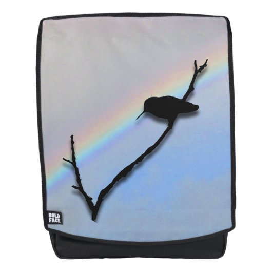 Sac à dos - Colibri et Arc en ciel (Devant)
