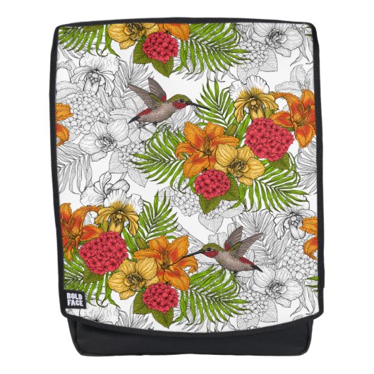 Sac À Dos Colibris et bouquet tropical (Devant)