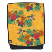 Sac À Dos Colibris et bouquet tropical en jaune (Devant)