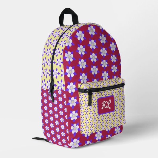 Sac à dos Columbine Maroon & Jaune (Coin arrière gauche)