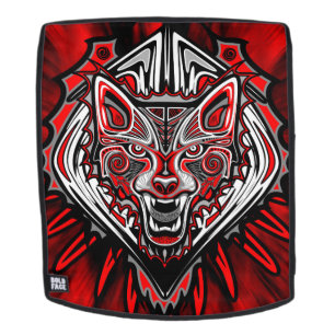 Sac À Dos Conception de totem tribal Haida Loup
