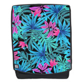 Sac À Dos Conception tropicale Bleu et rose Floral (Devant)