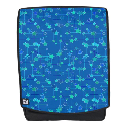 Sac À Dos Constellation abstraite d'étoiles, bleu de cobalt (Devant)