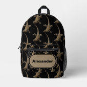 Sac à dos cool noir Lizard Monogramme (Recto)