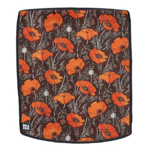 Sac À Dos COQUELICOTS ROUGES EN NOIR ET BLANC Champ de coque