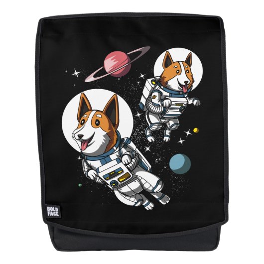 Sac À Dos Corgi Space Astronaut Chien Cosmique Animal (Devant)