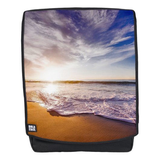Sac À Dos Coucher de soleil sur la plage (Devant)
