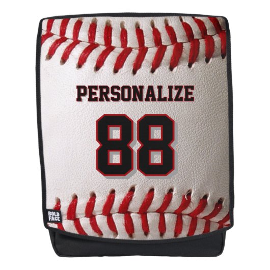 Sac À Dos Couture de baseball classique Nom et numéro person (Devant)