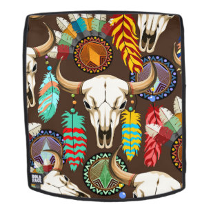Sac À Dos Crâne de buffle emblème amérindien