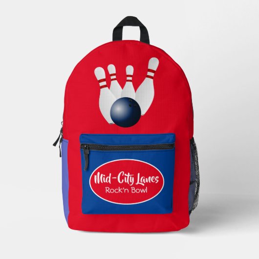 Sac à dos customisé à chaussures de bowling (Recto)