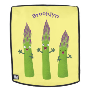 Sac À Dos Cute asperges chantant un trio végétal dessin anim