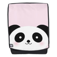 Cute Kawaii Caricature Panda Ours Visage rose