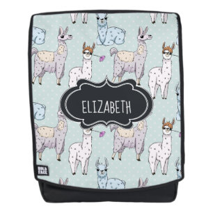 Sac À Dos Cute Llama Motif Pois