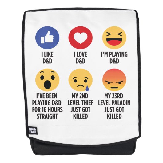 Sac À Dos D&D Emojis (Devant)