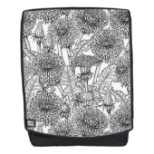 Sac À Dos Dandelions, noir et blanc (Devant)