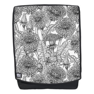 Sac À Dos Dandelions, noir et blanc