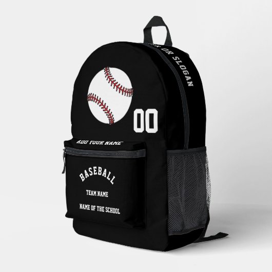 Sac à dos de baseball personnalisé - Conception d' (Coin arrière droit)