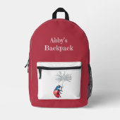 Sac à dos de Bug Lady avec nom personnalisable (Recto)