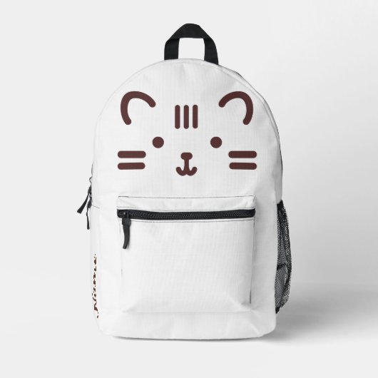 Sac à dos de chat mignon - Personnalisé avec votre (Recto)