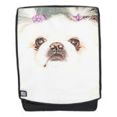 Sac à dos de chien Pekingese blanc mignon ou votre (Devant)