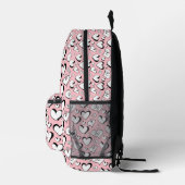 Sac à dos de coeur rose personnalisé (Droite)