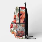 Sac à dos de fleurs de pavot d'aquarelle (Droite)