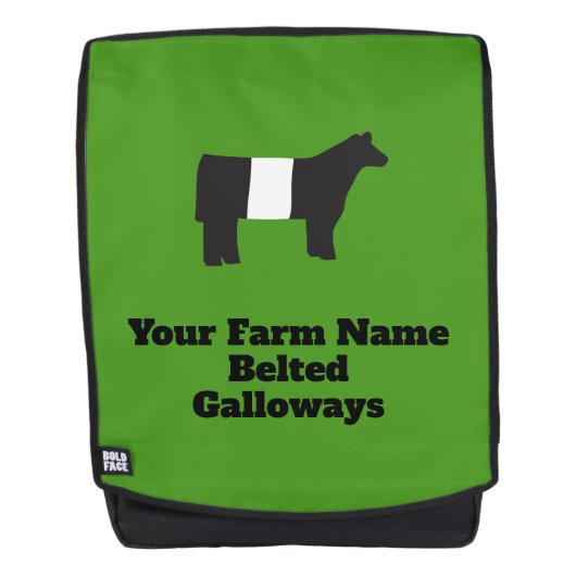 Sac à dos de Galloway ceinturé par nom (Devant)