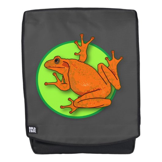 Sac à dos de grenouille orange (Devant)