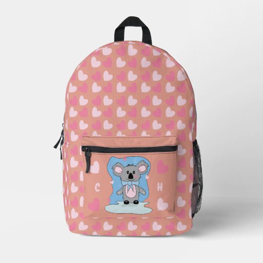 Sac à dos de l'école pour enfants Cute Koala et Pi (Recto)