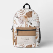 Sac à dos de mariée floral aquarelle boho (Recto)