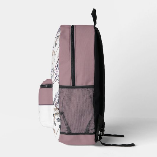 Sac à dos de mariée florale à l'aquarelle Boho (Droite)