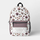 Sac à dos de mariée florale Aquarelle (Recto)