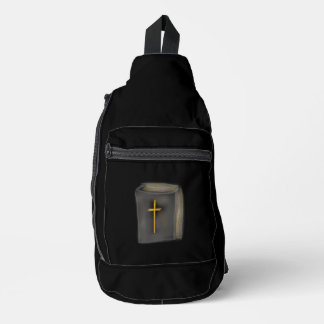 Sac à dos de missionnaire chrétien avec Bible