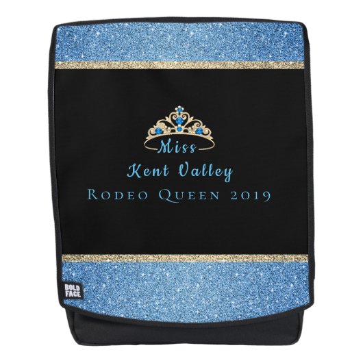 Sac à dos de Mlle Rodeo Crown Custom Name (Devant)